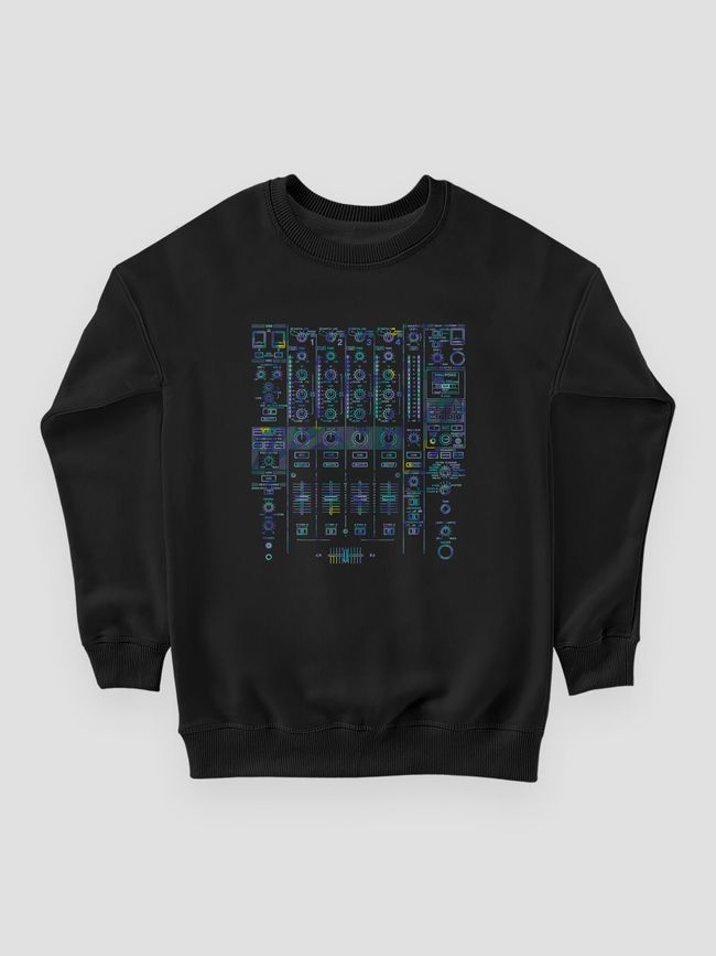 Свитшот женский "DJ Mixer", Черный, M