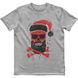 Men's T-shirt "Santa Skull", Gray melange, XS