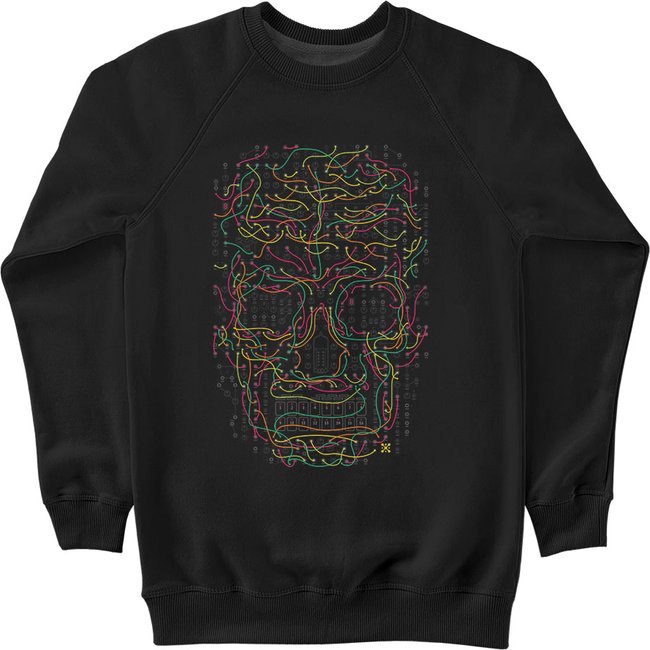 Women's Sweatshirt "Modular Skull", Black, M