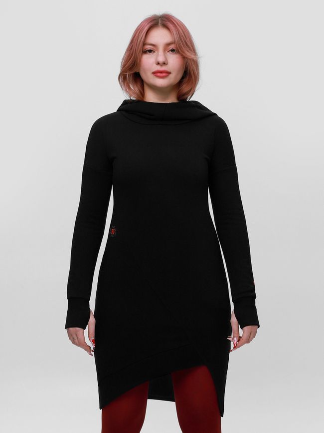 Сукня-худі "Ethno Code", Чорний, 2XS