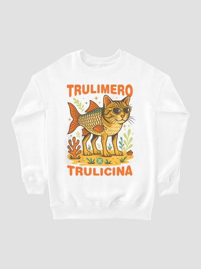 Women's Sweatshirt "Trulimero Trulicina", White, M