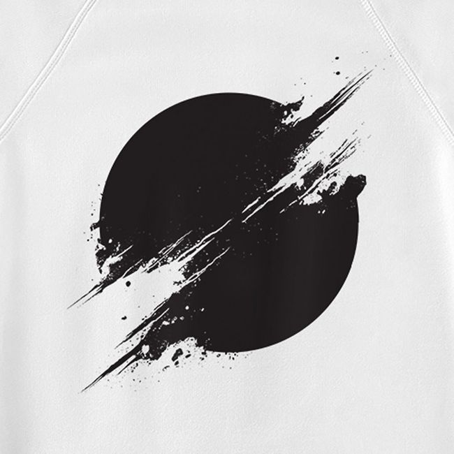 Men's Sweatshirt "The Sun Is Black", White, M