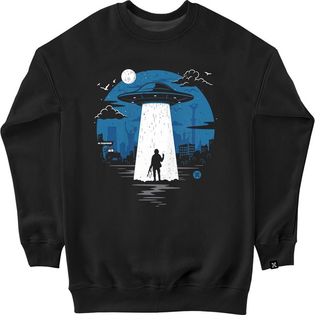 Men's Sweatshirt “Space Warship”, Black, M