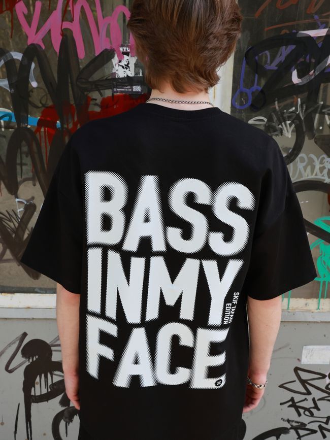 Футболка мужская оверсайз &ldquo;Bass in My Face&rdquo;, Черный, XS-S