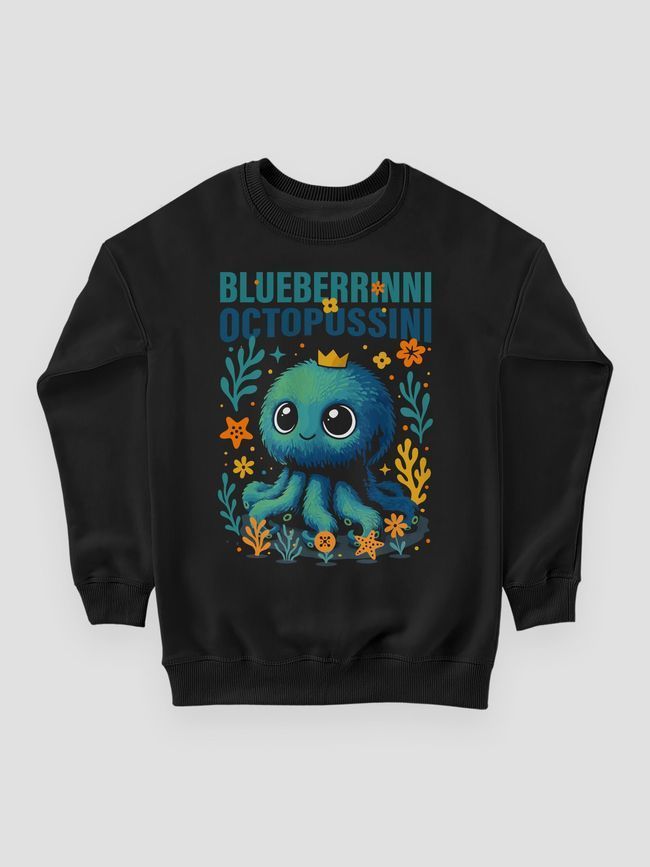 Women's Sweatshirt "Blueberrinni Octopussini", Black, M