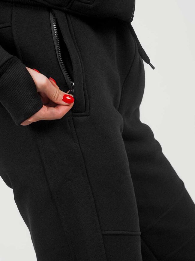 Костюм жіночий худі та штани чорний "Тінь дракона", Чорний, M-L, L (108 см)
