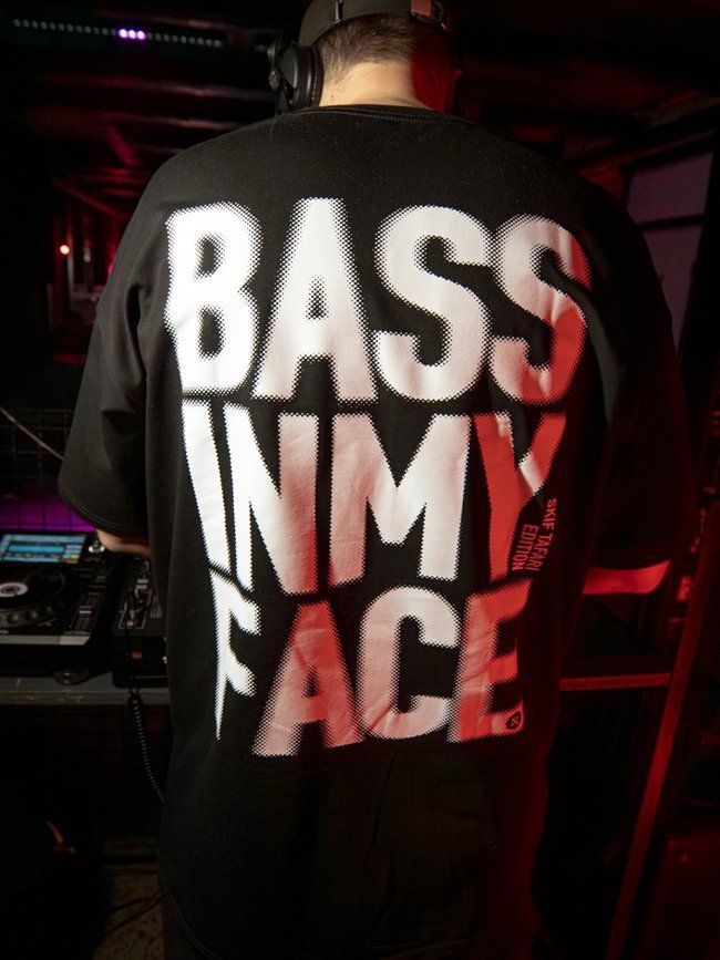 Футболка чоловіча оверсайз &ldquo;Bass in My Face&rdquo; Чорна XSS з написом