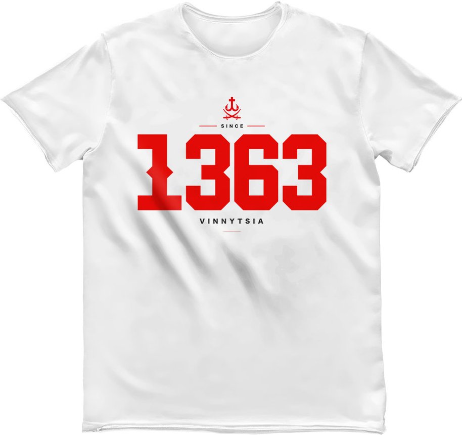 Men's T-shirt "Vinnytsia 1363", White, M
