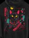 Men's Hoodie "Cyber Cat", Black, M-L