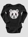 Kid's Bodysuite "Forest Panda", Black, 68 (3-6 month)