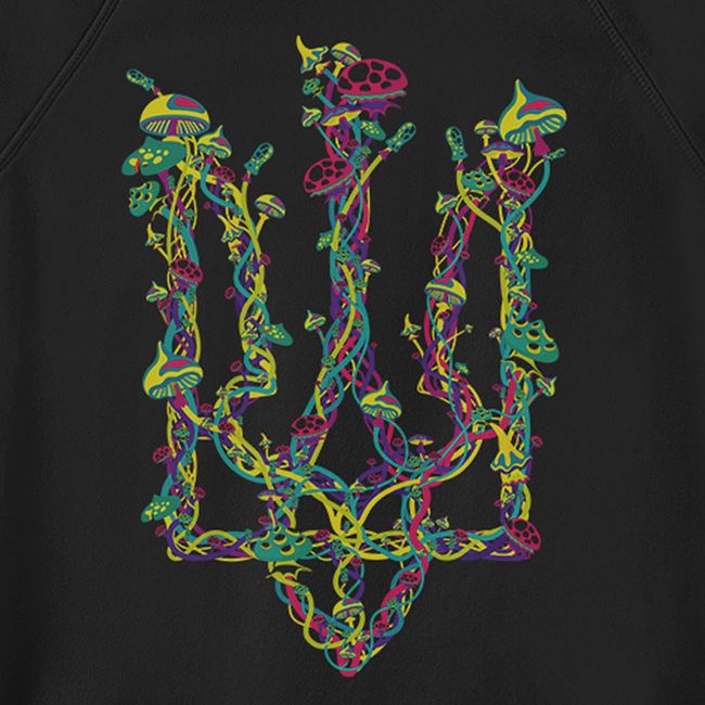 Women's Sweatshirt "Mushroom Trident", Black, M
