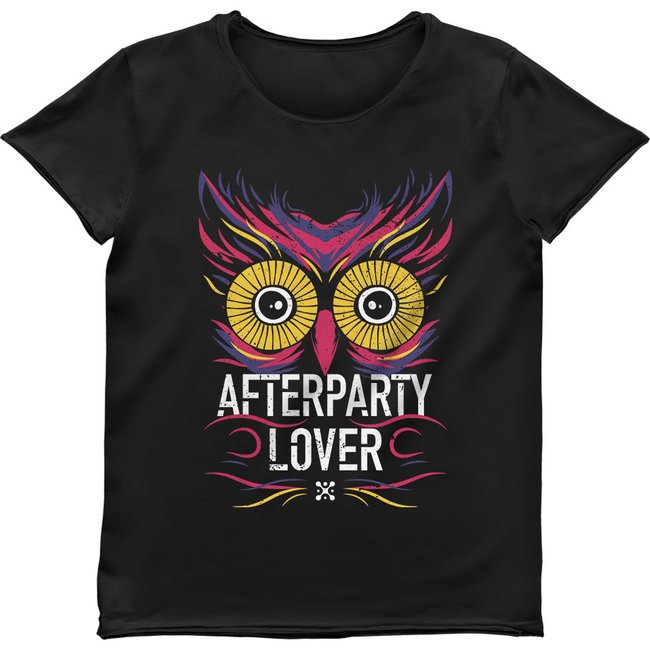 Women's T-shirt "Afterparty Lover", Black, M
