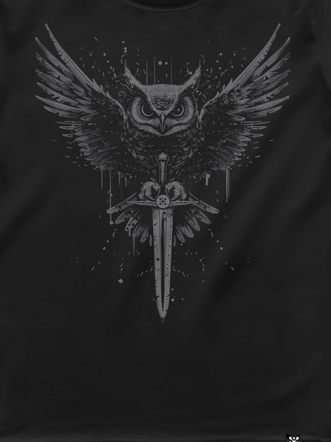 Women's T-shirt "The Owl of Main Directorate of Intelligence", Black, M