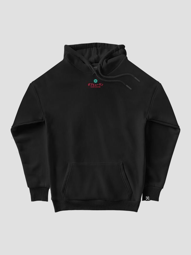 Men's Hoodie "Cyber Cat", Black, M-L