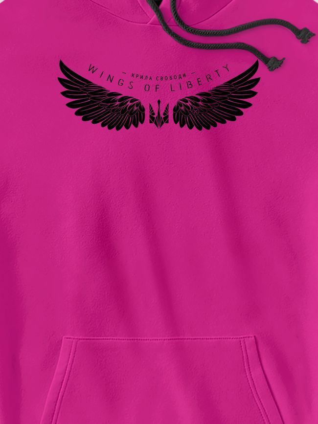 Kid's hoodie "Wings of Liberty", Sweet Pink, XS (110-116 cm)