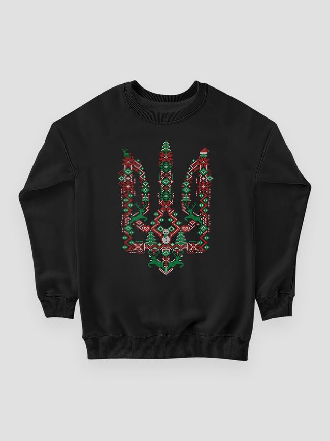 Women's Sweatshirt "New Year's Trident", Black, S