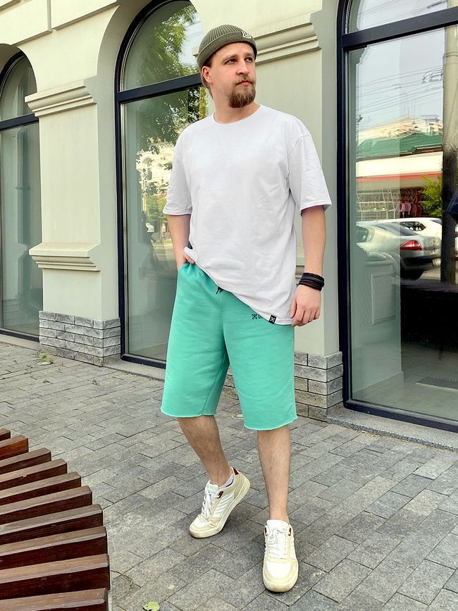 Men's Shorts oversize Mint, Mint, XS-S