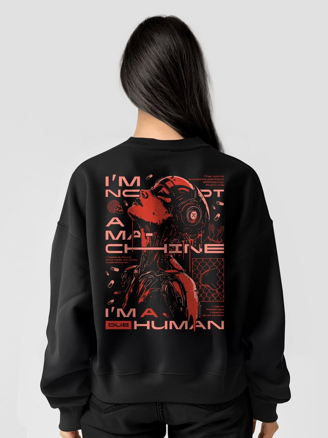 Women's Sweatshirt ””Machine”, Black, M