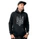 Men's Hoodie "Nation Code" with a Trident Coat of Arms, Black, 2XS