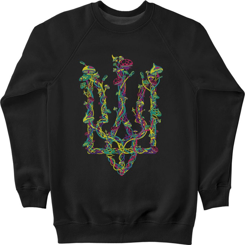 Women's Sweatshirt "Mushroom Trident", Black, M