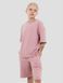 Kid's set Oversized T-shirt and Shorts Dusty pink, Dirty Pink, XS (110-116 cm)