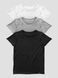 Set of 3 Superior t-shirts "Monochrome", XS, Female