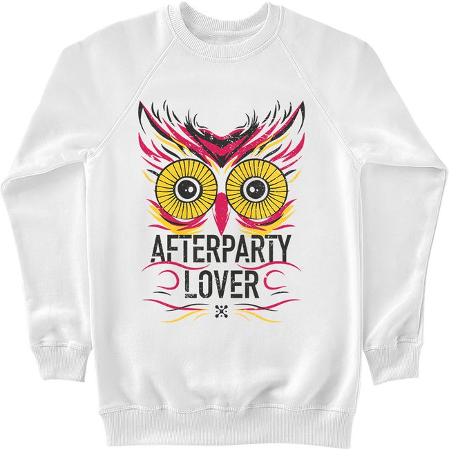 Men's Sweatshirt "Afterparty Lover", White, M