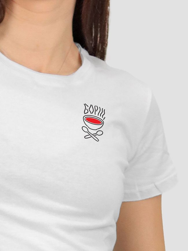 Women's T-shirt &ldquo;Borsch&rdquo;, White, L