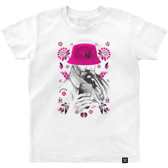Kid's T-shirt “Selfie Sheva Music Fan”, White, XS (5-6 years)
