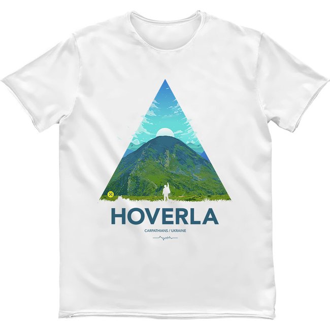 Men's T-shirt "Hoverla", White, M
