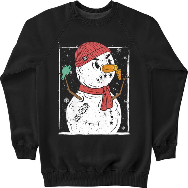 Men's Sweatshirt “Crazy Snowman”, Black, M
