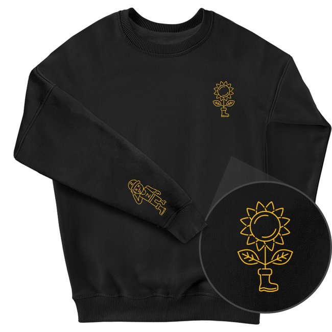 Women's Sweatshirt “Sunflower Harvest”, Black, M