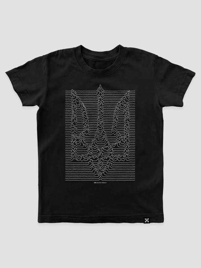 Kid's T-shirt "Ukrainian Wave", Black, XS (110-116 cm)