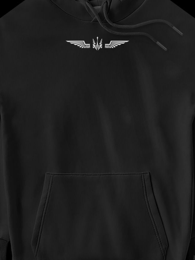 Men's Hoodie "Wings of Liberty 3", Black, M-L