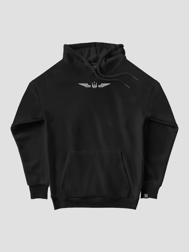 Men's Hoodie "Wings of Liberty 3", Black, M-L