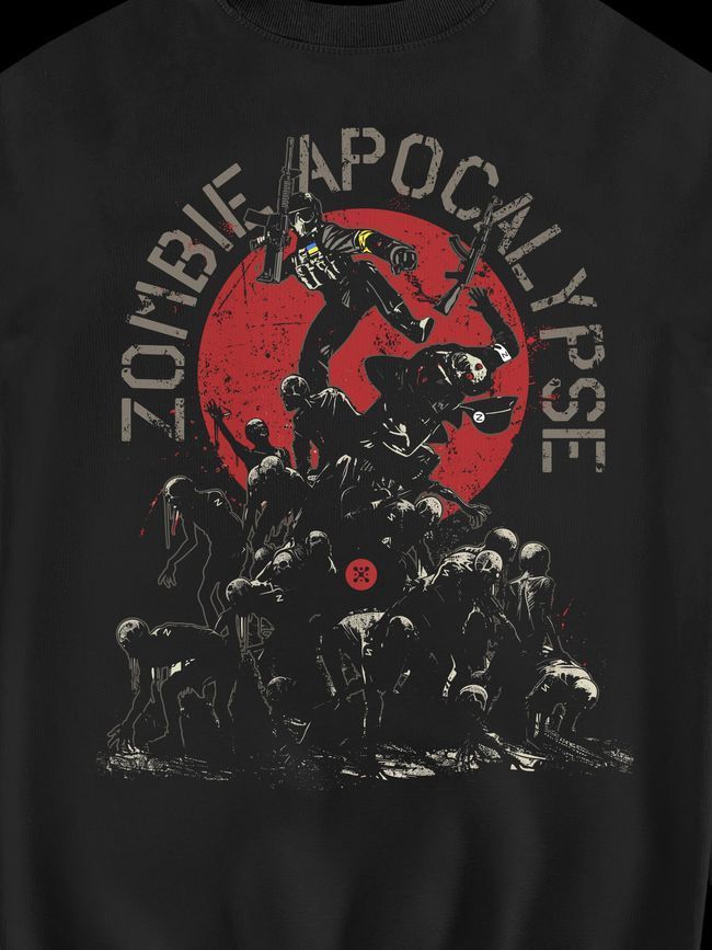 Women's Sweatshirt "Zombie Apocalypse", Black, M