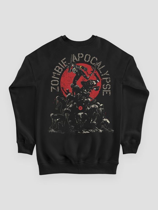 Women's Sweatshirt "Zombie Apocalypse", Black, M