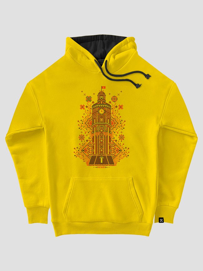 Kid's hoodie "Vinnytsia Tower", Light Yellow, XS (110-116 cm)
