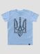 Kid's T-shirt "Nation Code" with a Trident Coat of Arms, Light Blue, 3XS (86-92 cm)