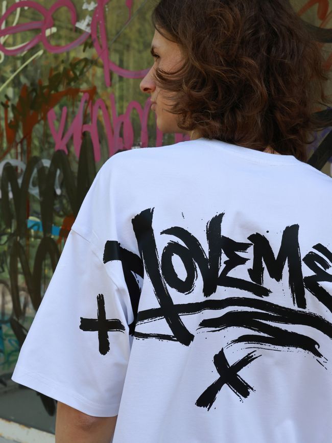Men's T-shirt Oversize &ldquo;Movement&rdquo;, White, XS-S