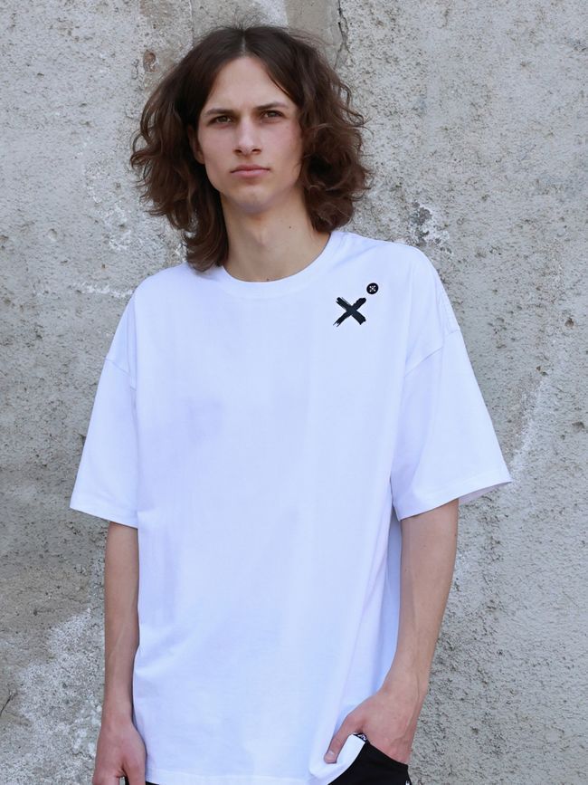Men's T-shirt Oversize &ldquo;Movement&rdquo;, White, XS-S