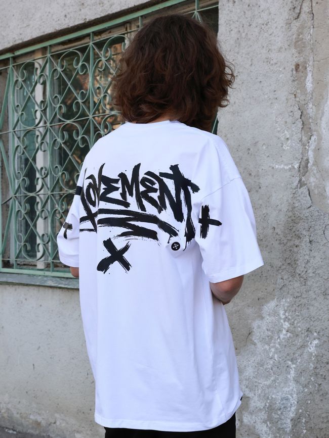 Men's T-shirt Oversize &ldquo;Movement&rdquo;, White, XS-S