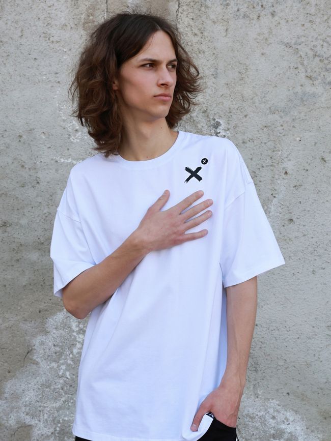 Men's T-shirt Oversize &ldquo;Movement&rdquo;, White, XS-S