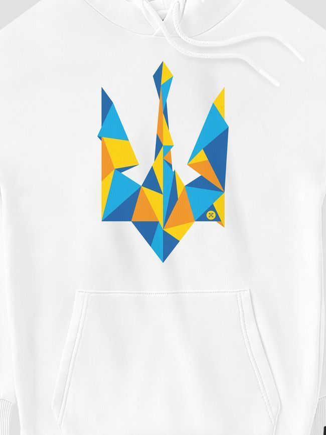 Худи унисекс "Ukraine Geometric", Белый, XL-2XL