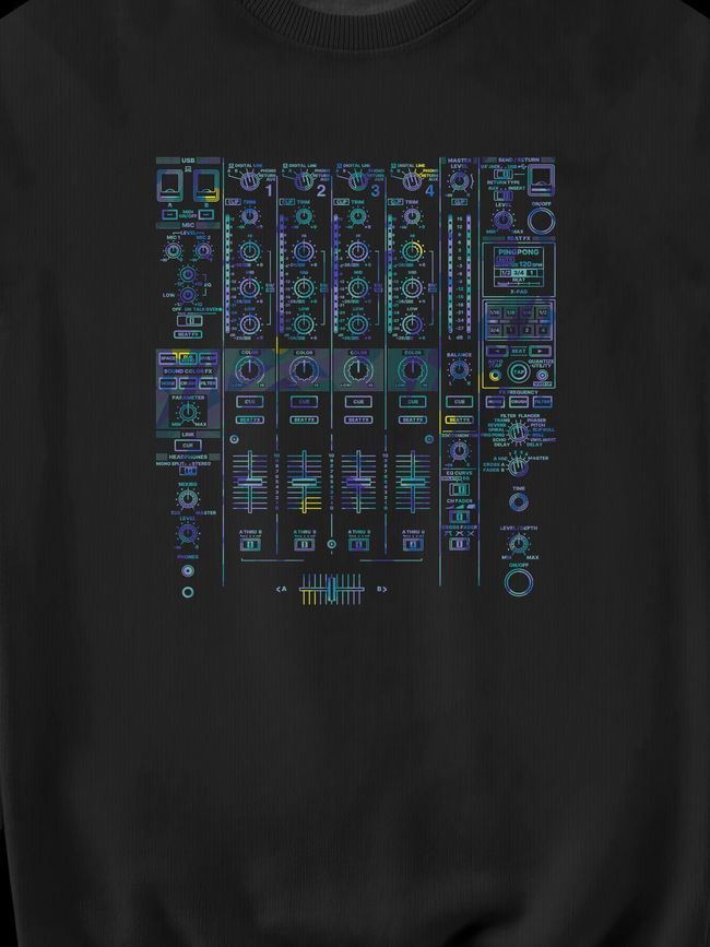 Світшот чоловічий "DJ Mixer", Чорний, M