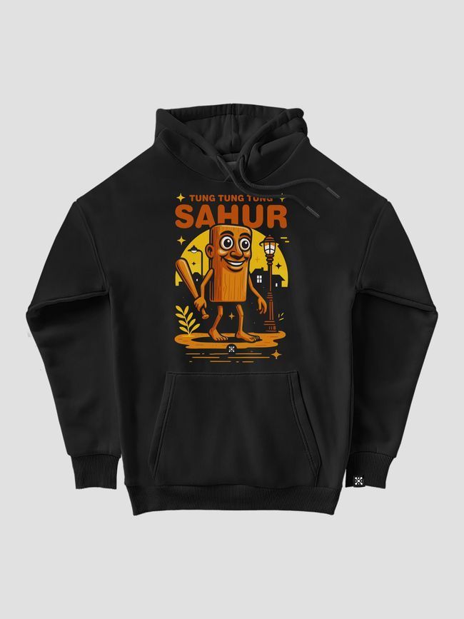 Women's Hoodie "Tung Tung Tung Sahur", Black, M-L