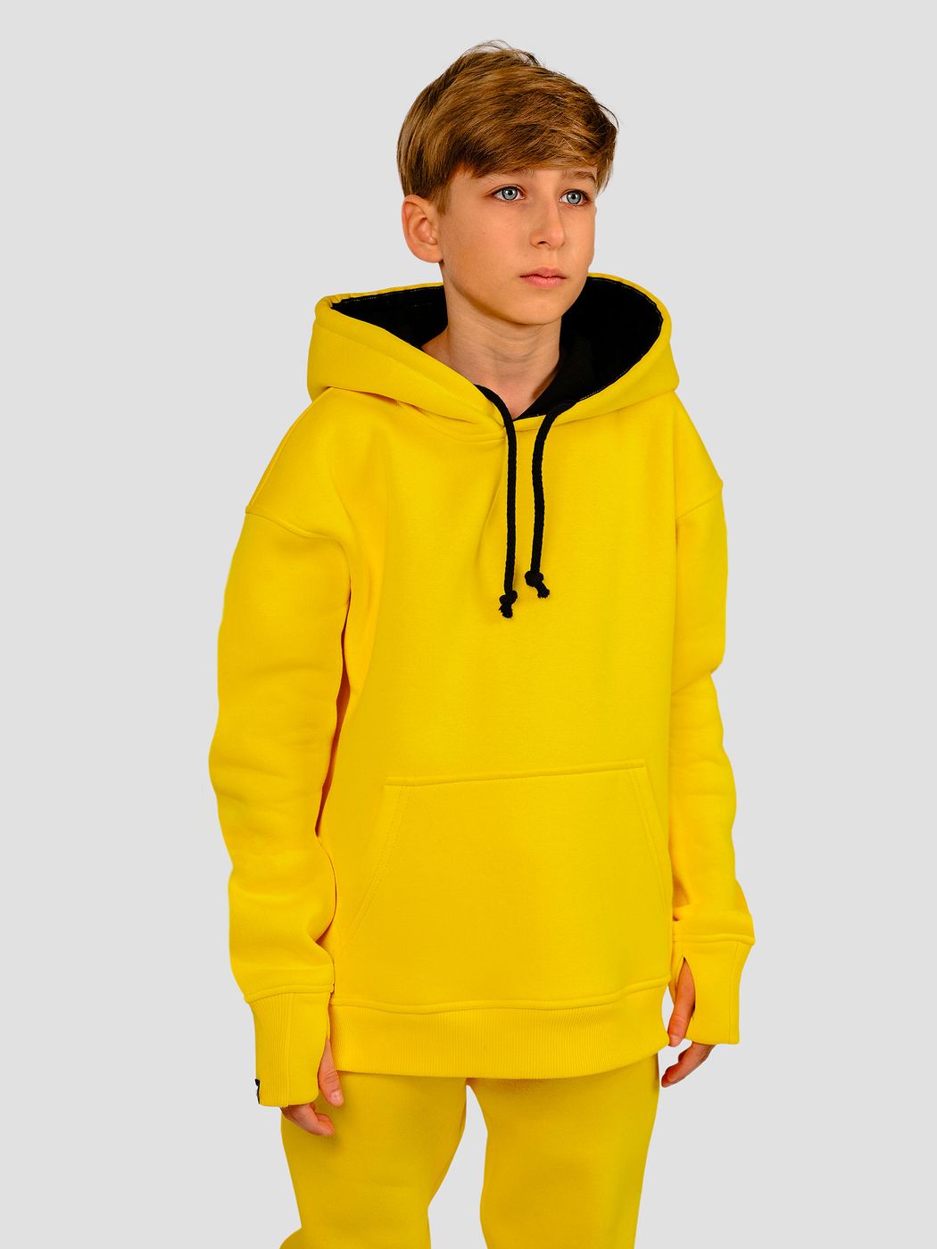 Kid's suit hoodie and pants yellow, Yellow, 3XS (86-92 cm), 92