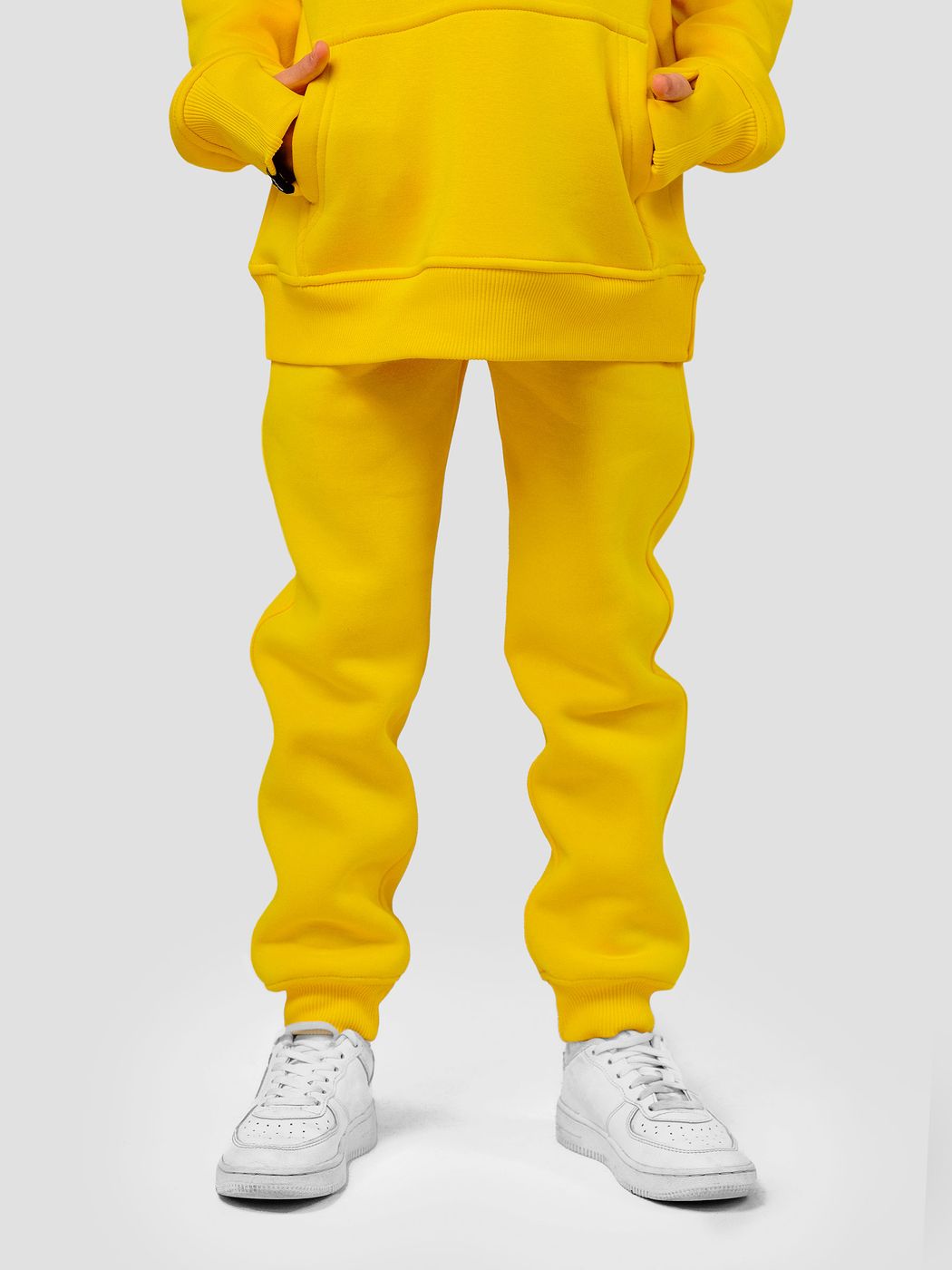 Kid's suit hoodie and pants yellow, Yellow, 3XS (86-92 cm), 92