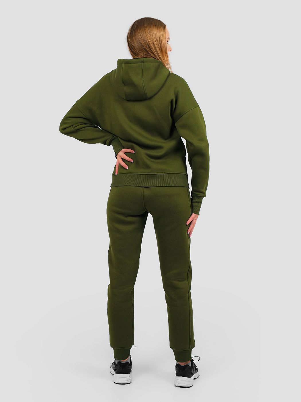 Костюм жіночий худі на блискавці та штани Зелений, Зелений, M-L, L (108 см)