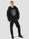 Men's tracksuit set with t-shirt “Nation Code”, Black, 2XS, XS (104 cm)